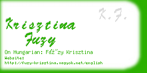 krisztina fuzy business card